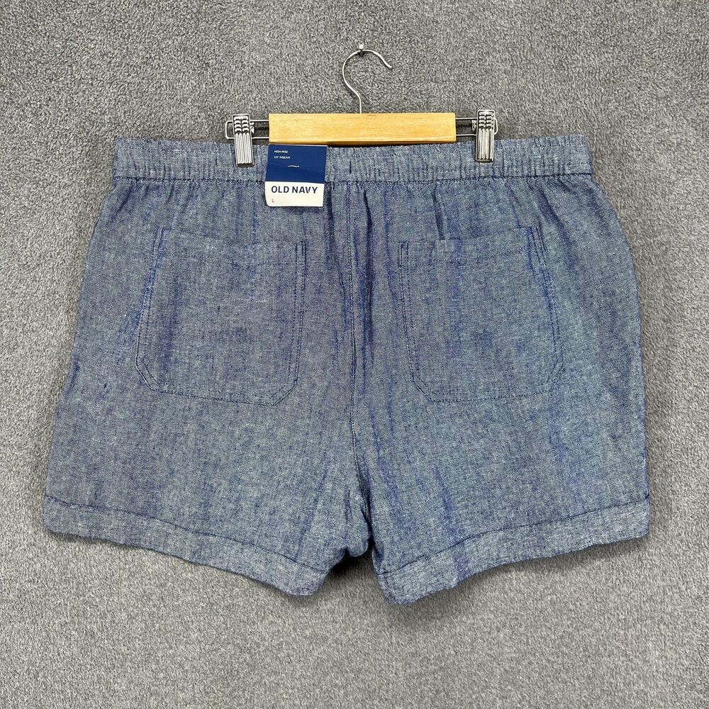 Old Navy Shorts Womens Large High Rise Linen Blend Lightweight Summer - Picture 11 of 15